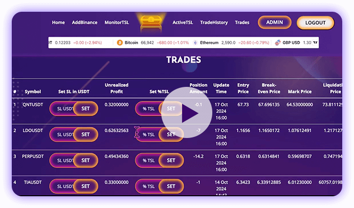 Binance Trading Interface Demo